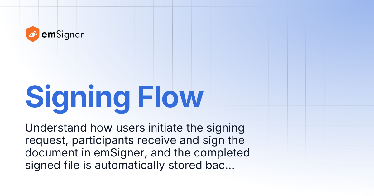Signing Flow | emSigner Support Center